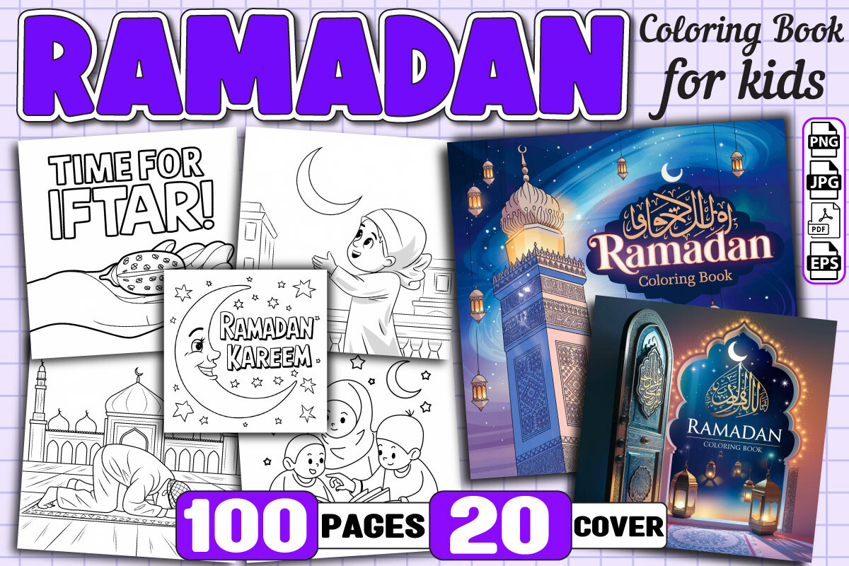 100 Ramadan Coloring Book Page for Kids