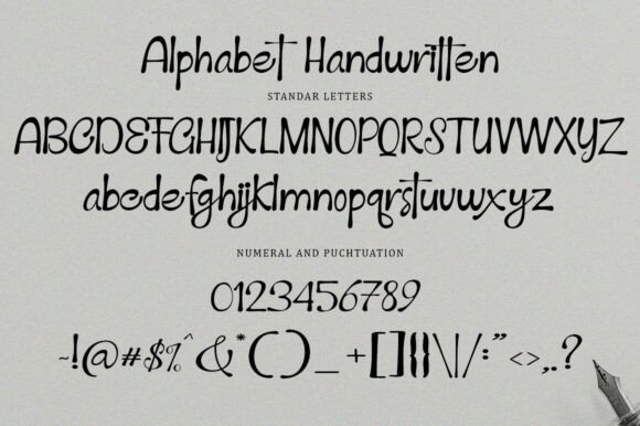 Alphabet Handwritten Font - Preview 5