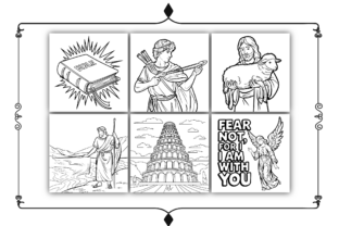 Bold and Easy Bible Coloring Pages Graphic by BOSS DESIGN · Creative ...