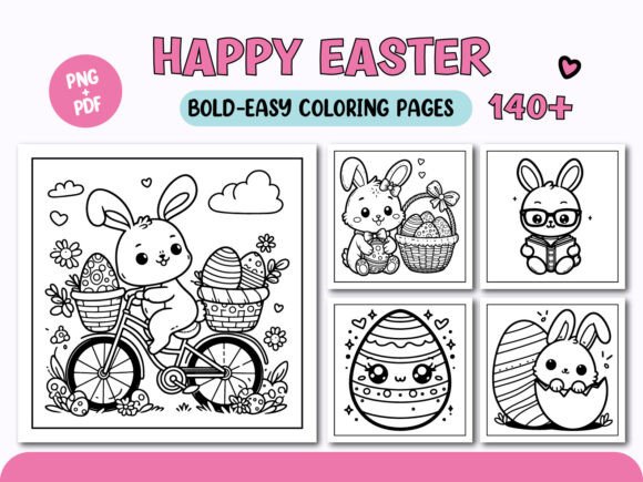 Bold and Easy Easter Coloring Pages
