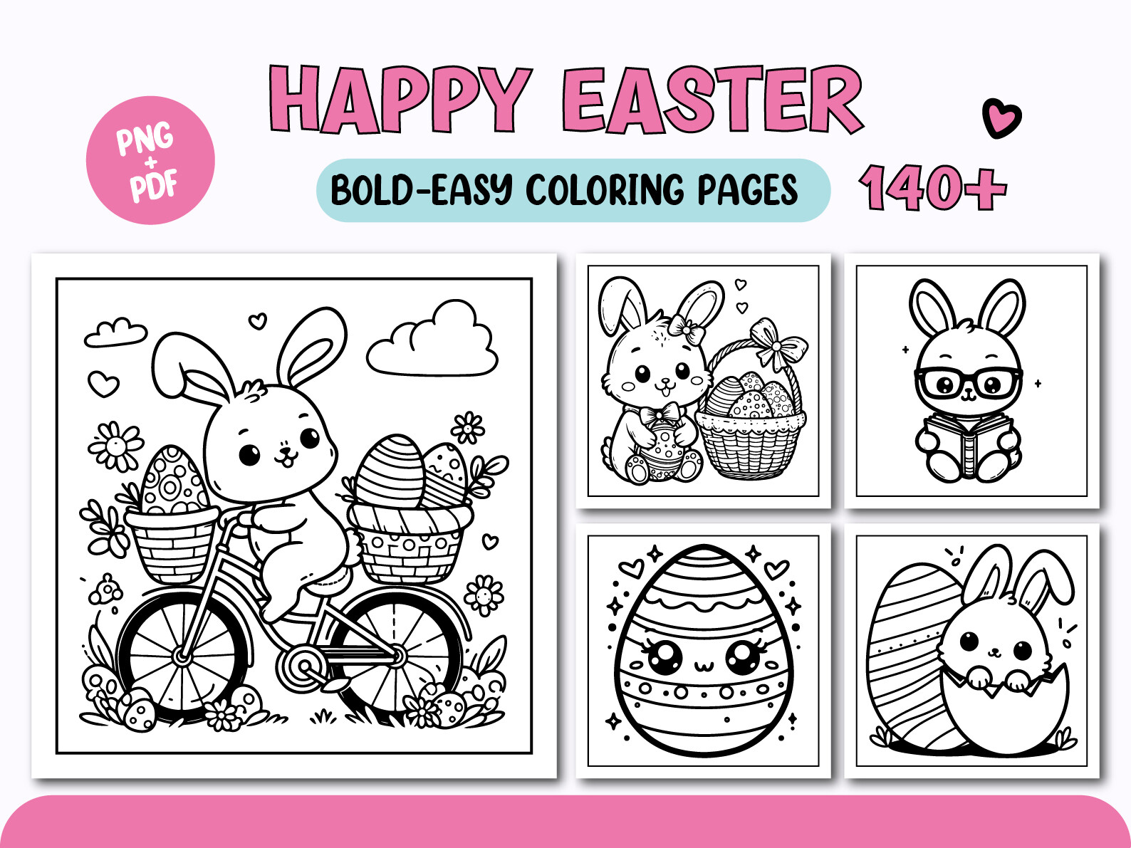 Bold and Easy Easter Coloring Pages