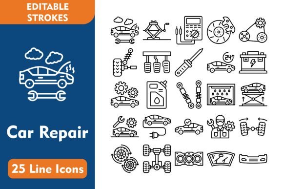 Car Repair Line Icon