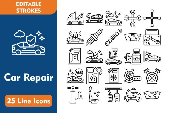 Car Repair Line Icon