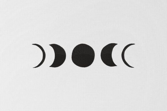 Celestial Moon Phases Embroidery Design