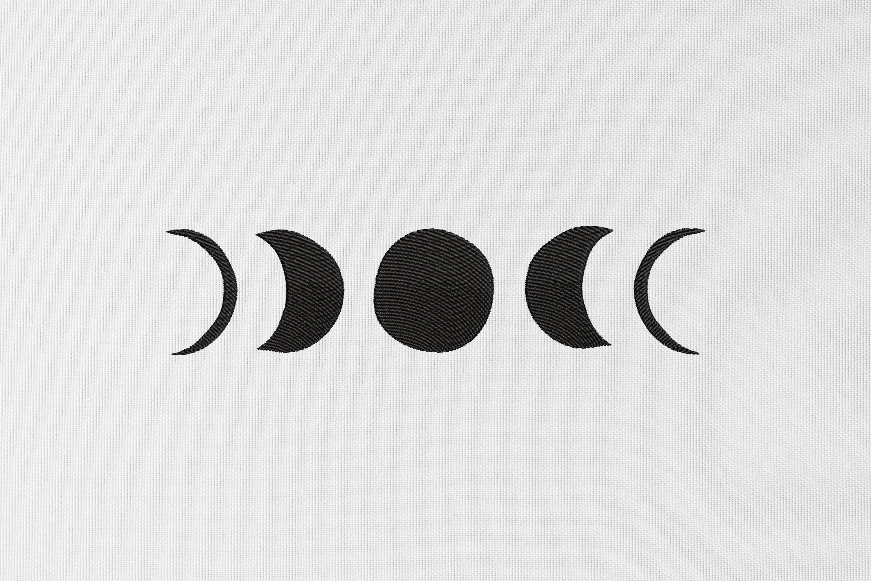 Celestial Moon Phases Embroidery Design