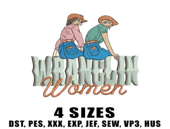 Cowgirl Country Embroidery Design