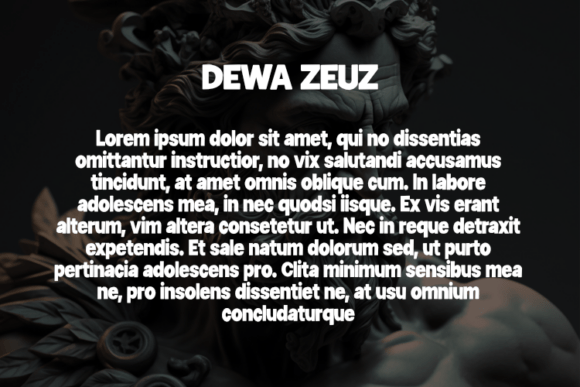 Dewa Zeuz Font PNG with transparent background - Preview 2
