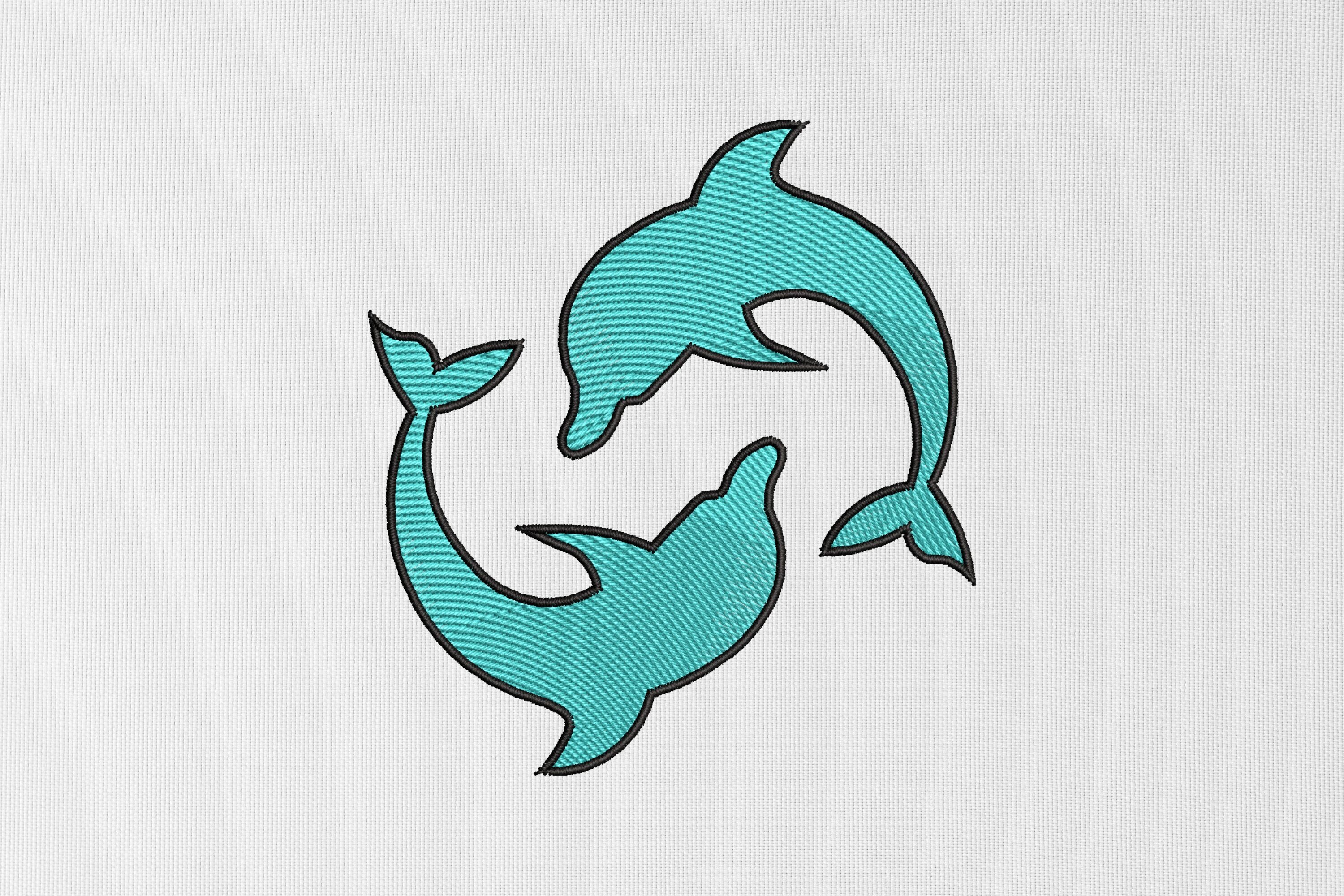 Dolphin Embroidery Design