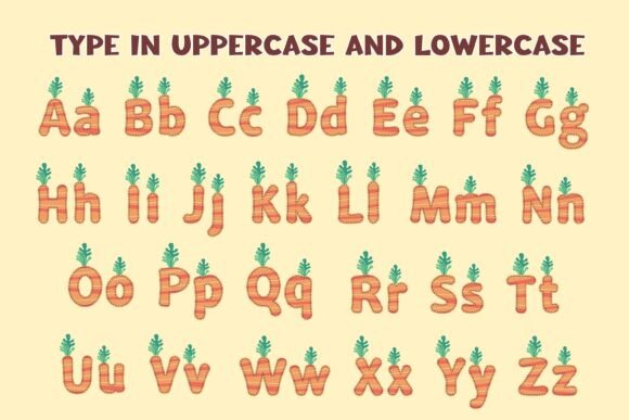 Easter Carrots Font - Preview 1