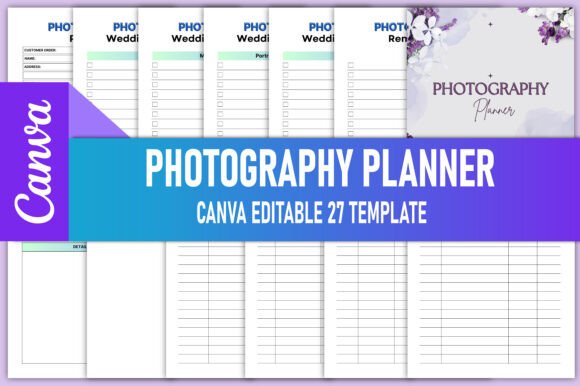 Editable Photography Planner Canva KDP