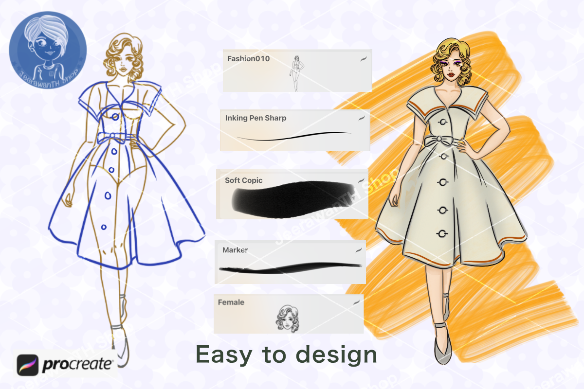Fashion Figure II Brushes for Procreate - photo 2