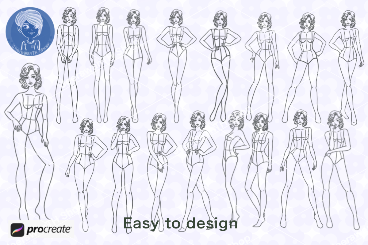 Fashion Figure II Brushes for Procreate - photo 6