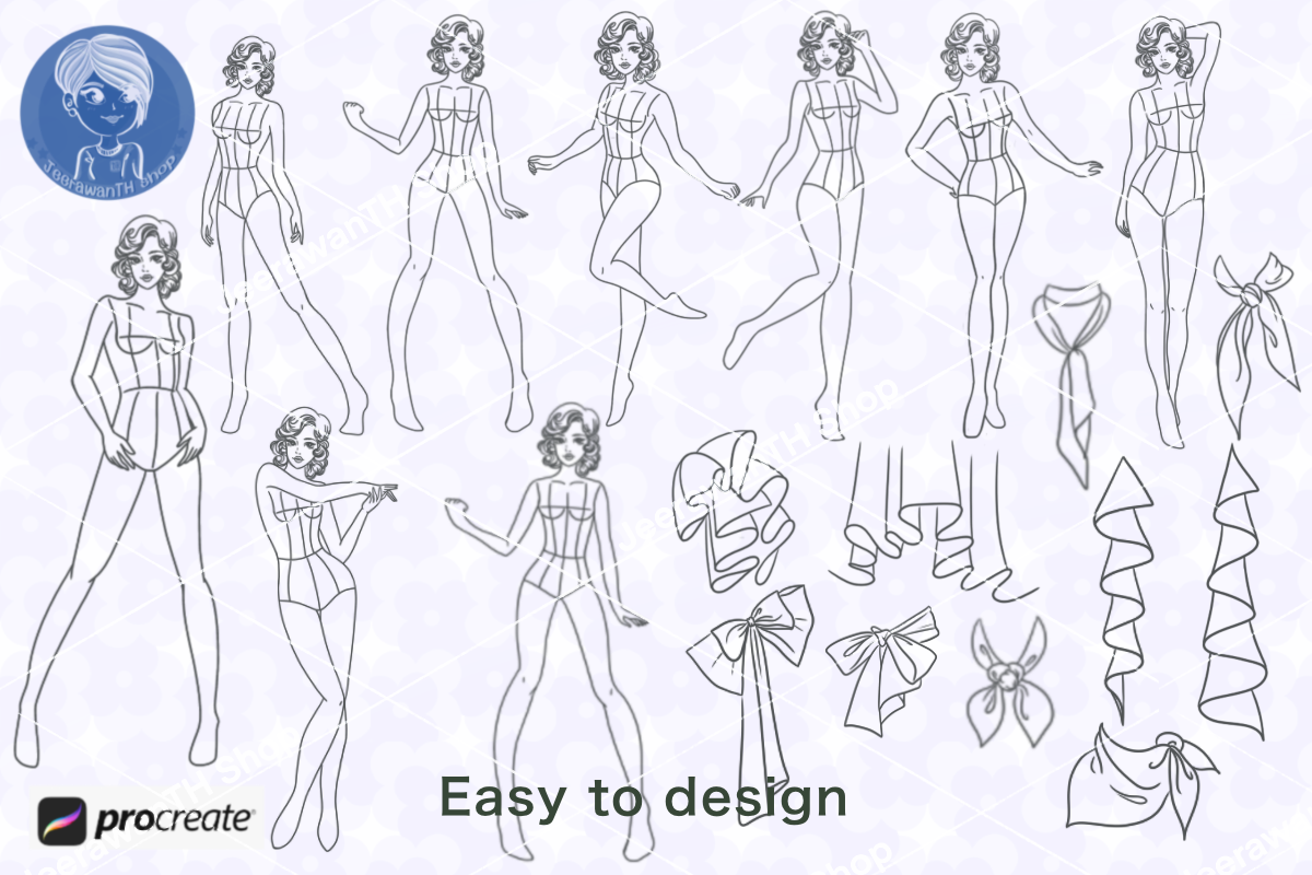 Fashion Figure II Brushes for Procreate - photo 7