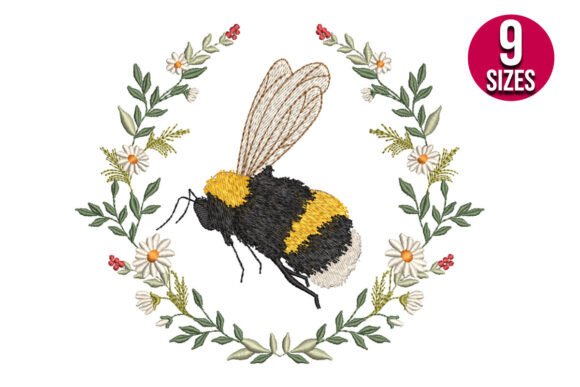 Floral Bee Wreath