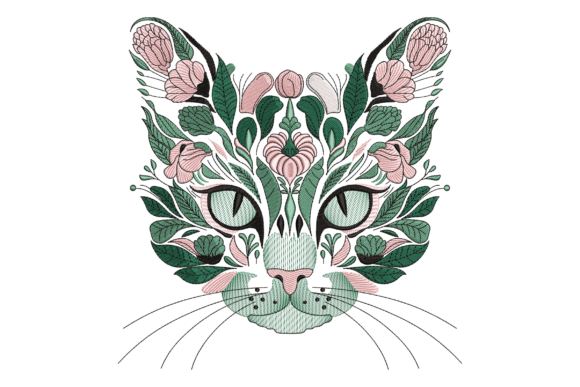 Floral Cat Face