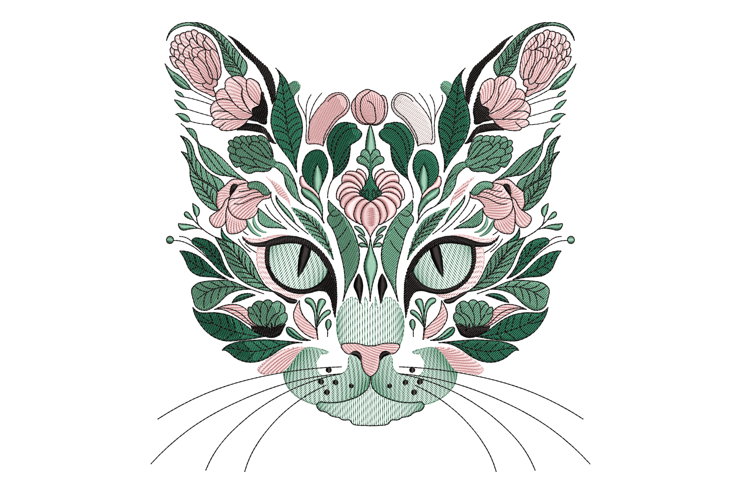 Floral Cat Face