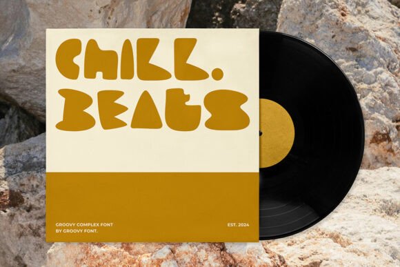 Groovy Complex Font PNG with transparent background - Preview 2