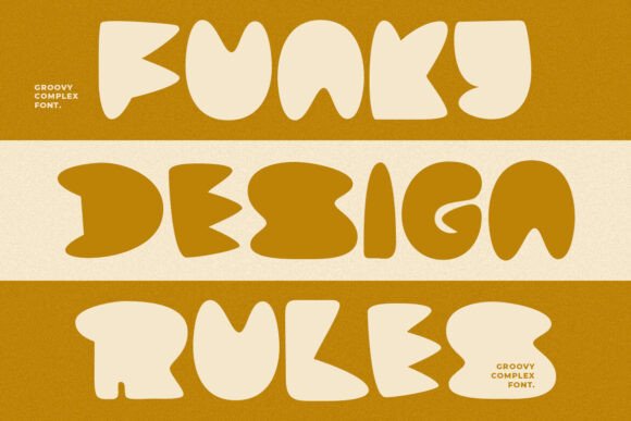 Groovy Complex Font PNG with transparent background - Preview 3