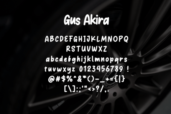Gus Akira Font PNG with transparent background - Preview 1