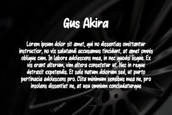Gus Akira Font PNG with transparent background - Preview 2