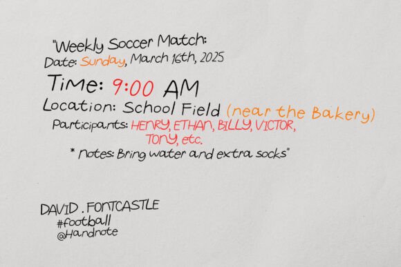 Handnote Font - Preview 1