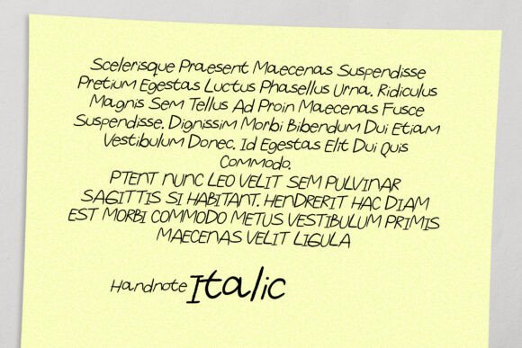 Handnote Font - Preview 3
