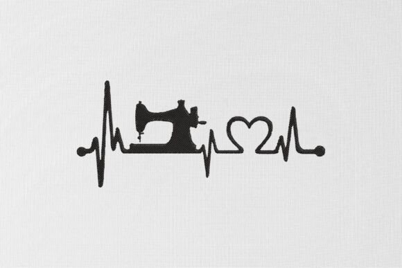 Heart Beat Sewing Machine Embroidery