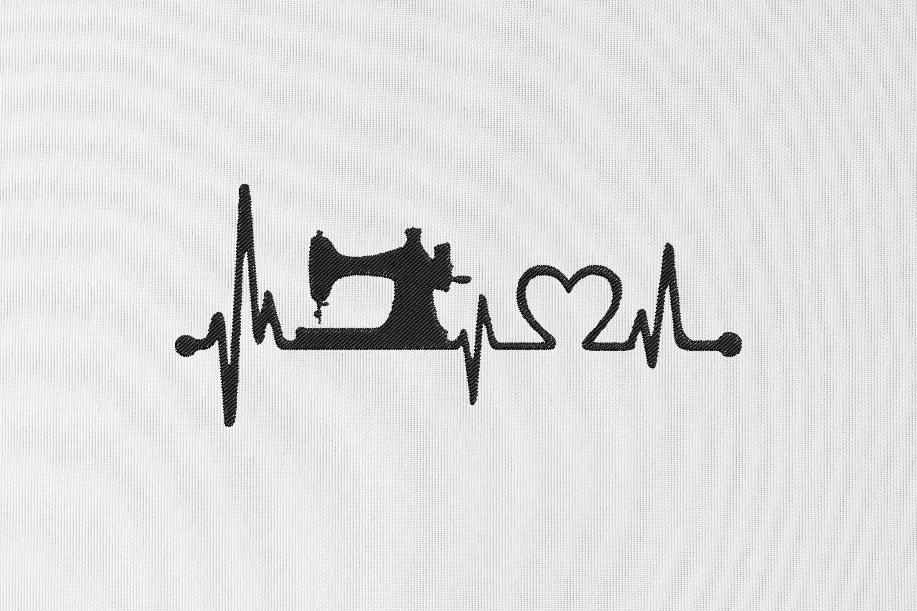 Heart Beat Sewing Machine Embroidery