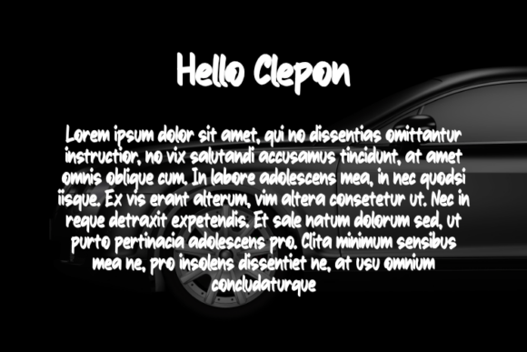 Hello Clepon Font PNG with transparent background - Preview 2