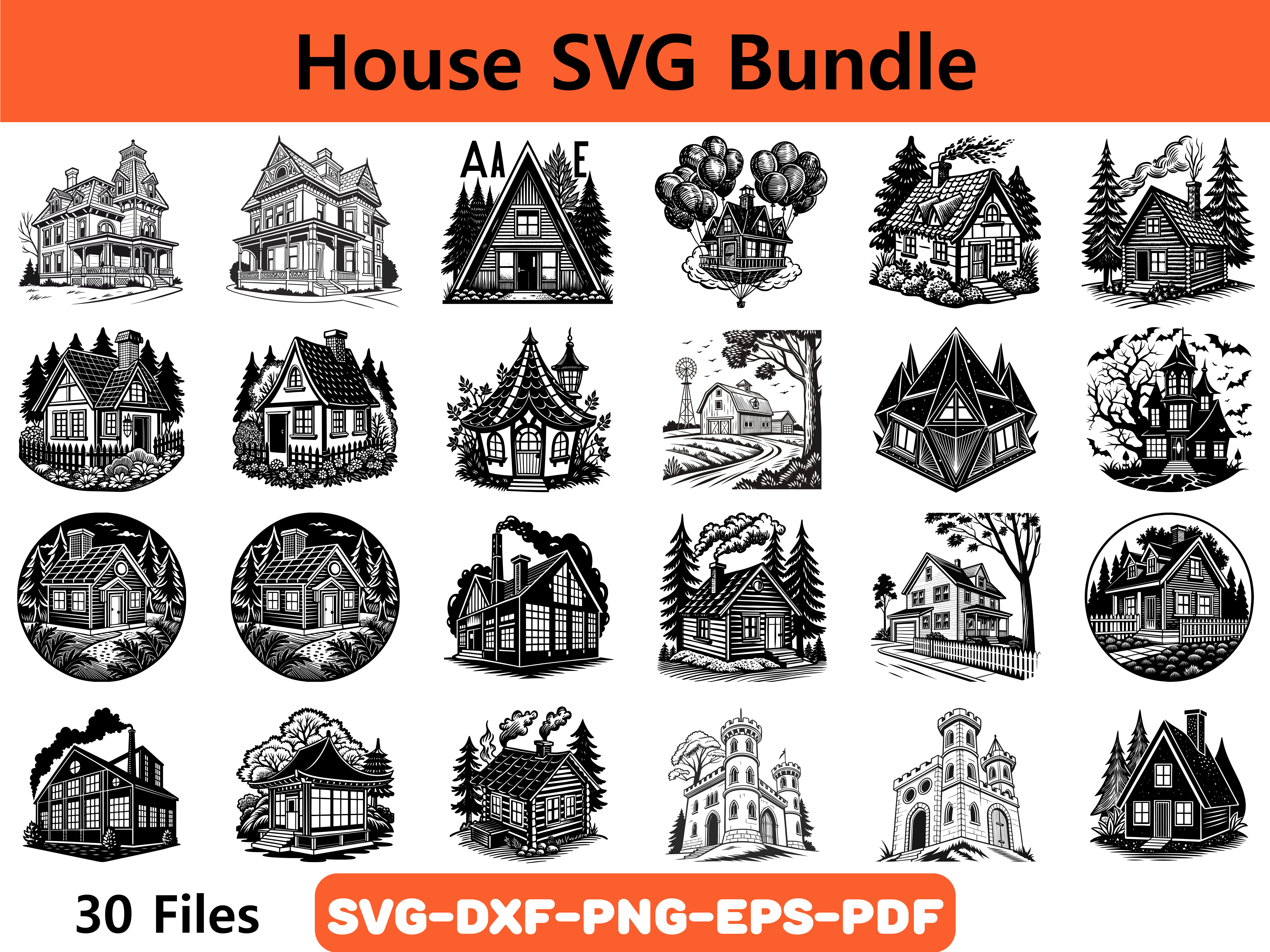 House SVG Bundle Graphic by Creativity Designer · Creative Fabrica