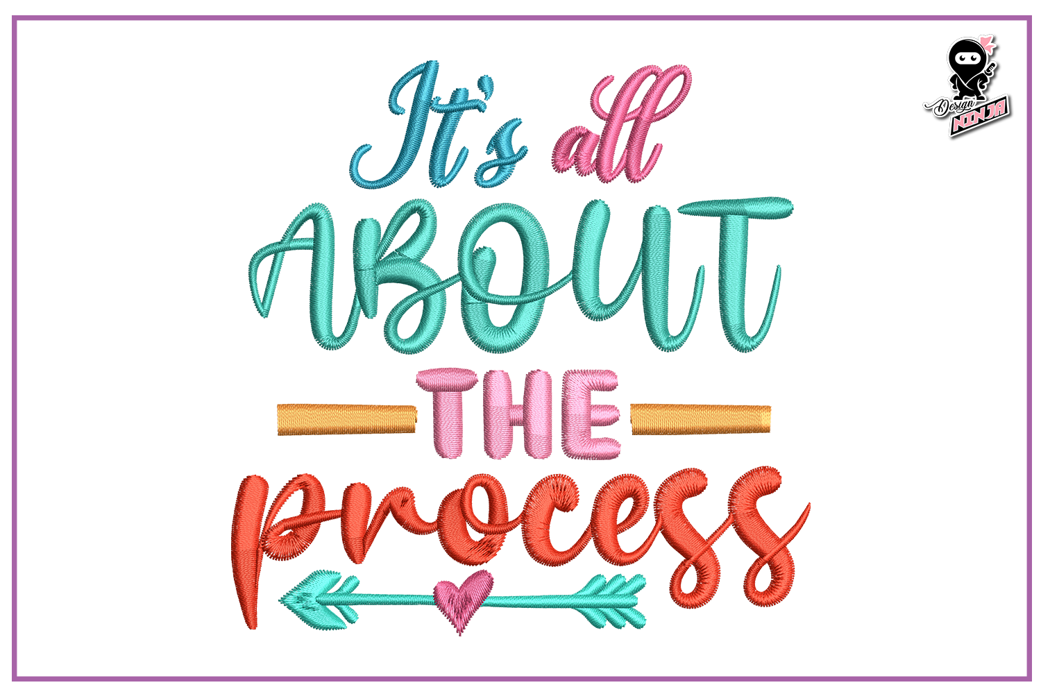 Inspirational Saying Embroidery