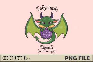 Labyrinths & Lizards - Cute Dragon Graphic by CHUTU art · Creative Fabrica
