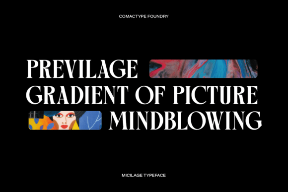 Micilage Font PNG with transparent background - Preview 1