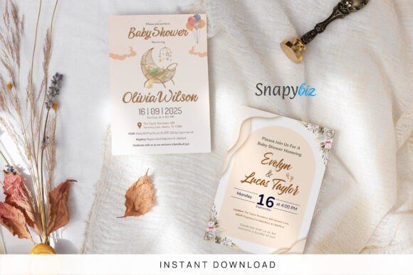 Neutral Baby Shower Invitation Template