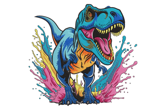 T-rex Colorful Splash