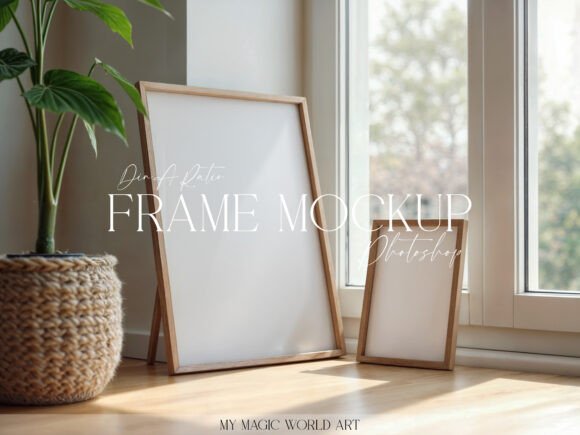 Two Frames Psd Interior Frame Mockup Grafik Rahmen & Poster Von MyMagicWorldArt