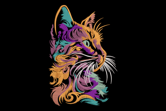 Vibrant Artistic Cat