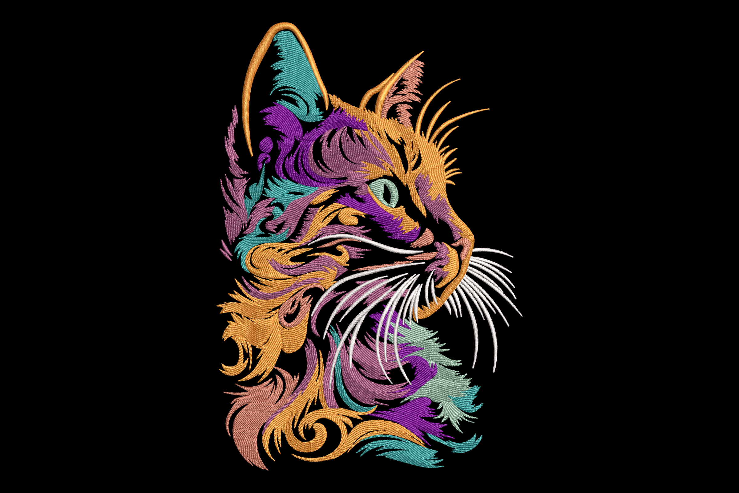 Vibrant Artistic Cat