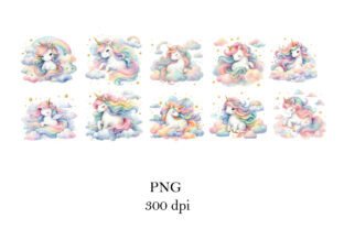 Watercolor Clipart Unicorn Graphic by Design shop · Creative Fabrica