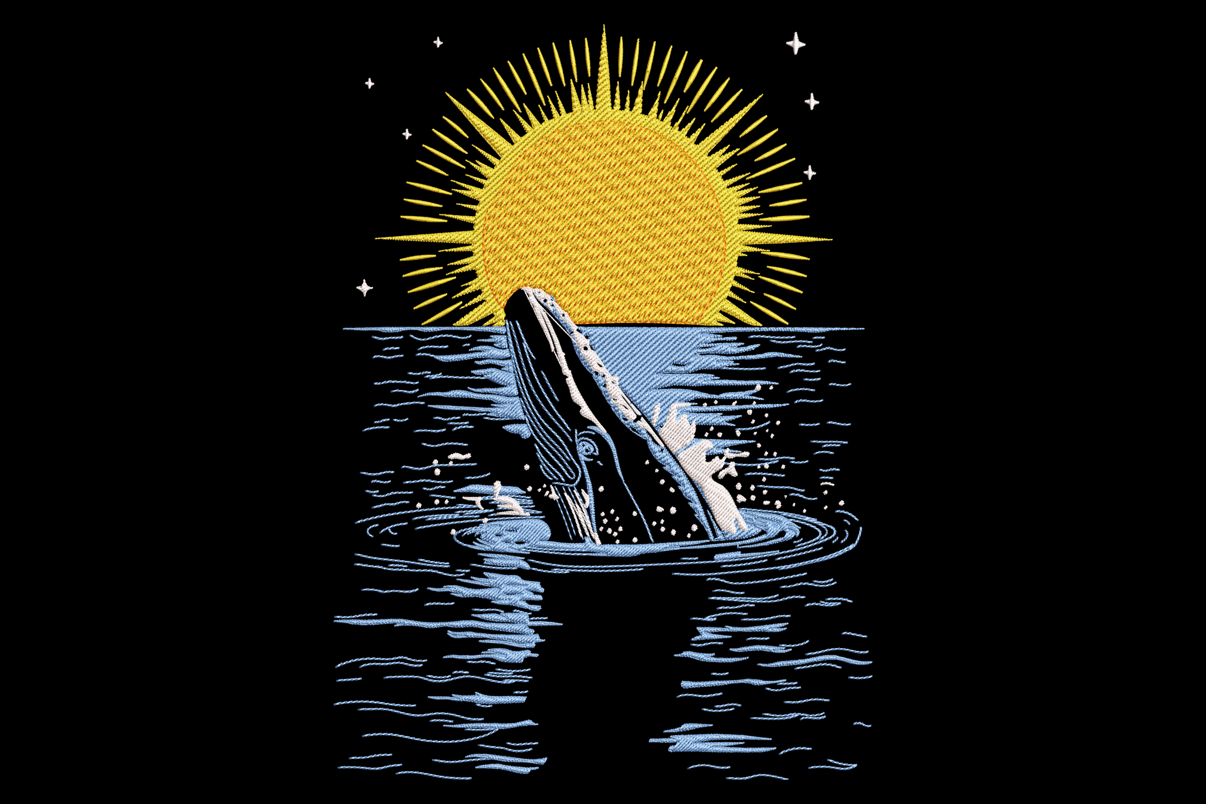 Whale Jumping on Wave