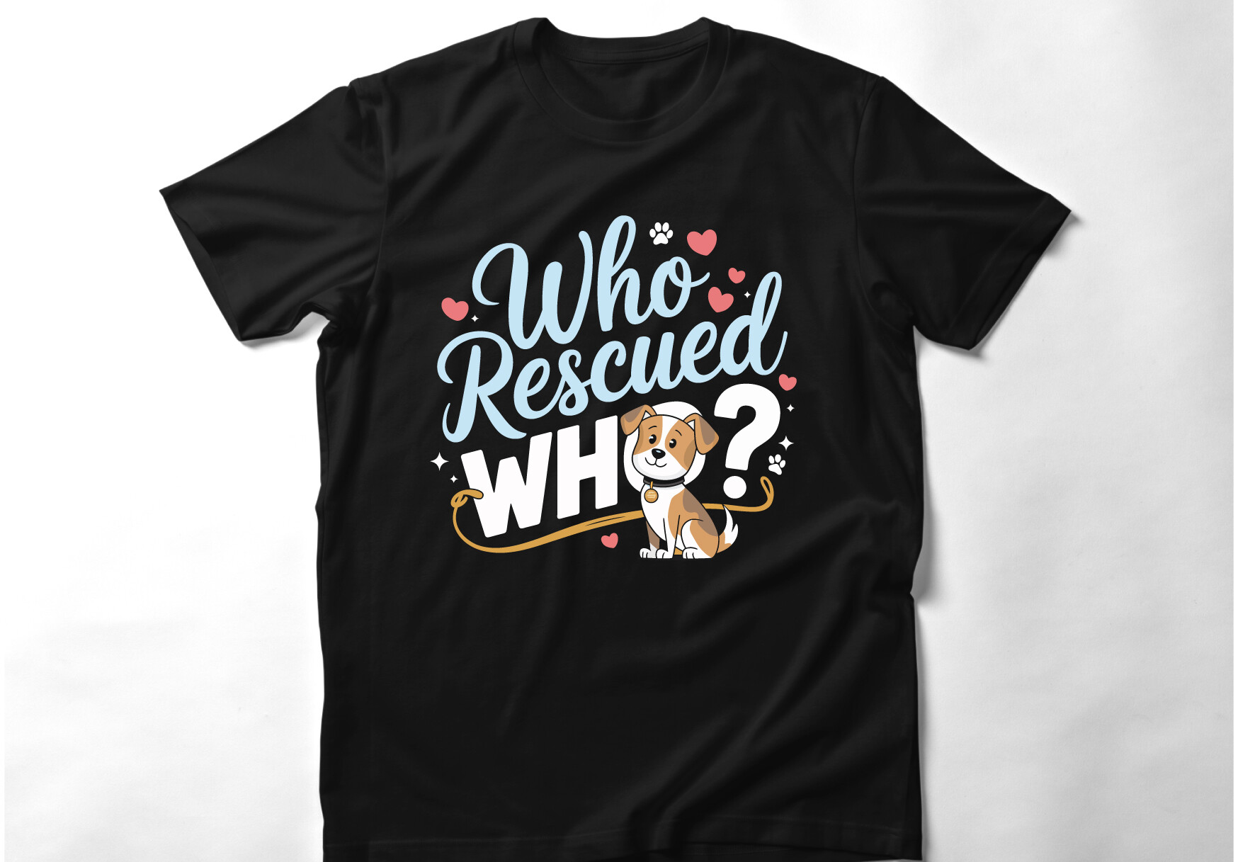 Who Rescued Who T Shirt Design Graphic by smmahiramahi · Creative Fabrica