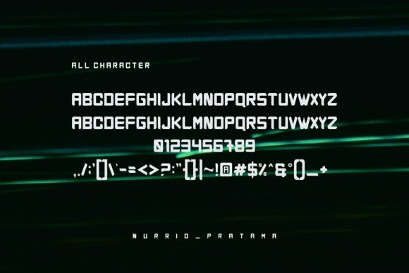 Mono Font PNG with transparent background - Preview 2