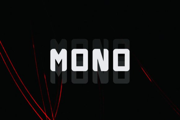 Mono Font PNG with transparent background - Preview 3
