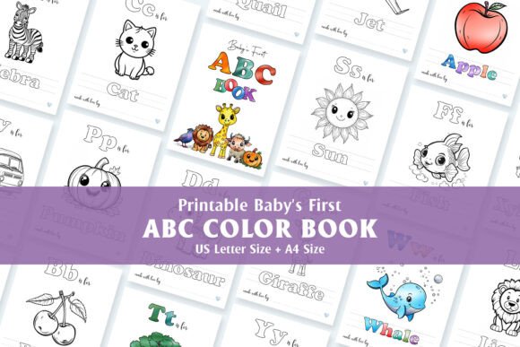 ABC Baby Shower Coloring Book