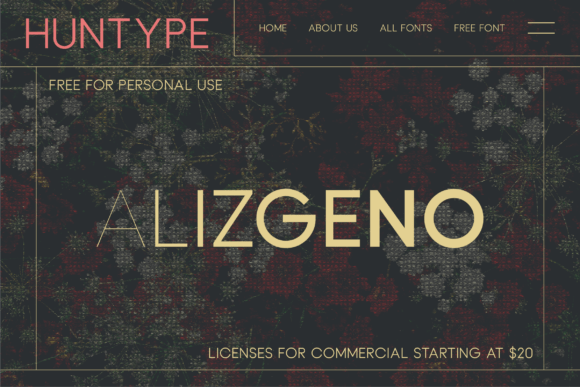 Alizgeno Font - Preview 1