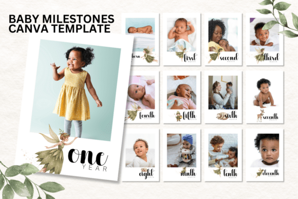 Canva Baby Milestone Template