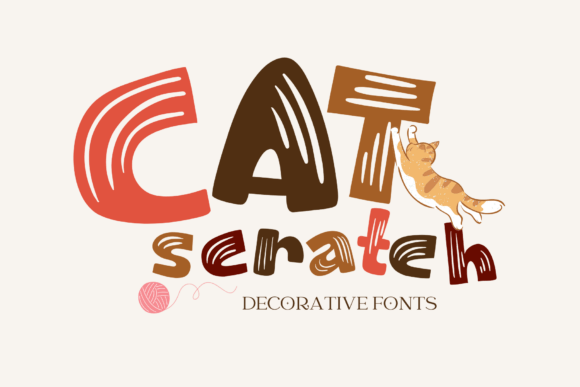 Cat Scratch Decorative Font By Sirinart