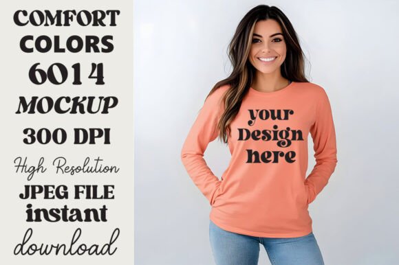 Comfort Colors 6014 Melon Mockup