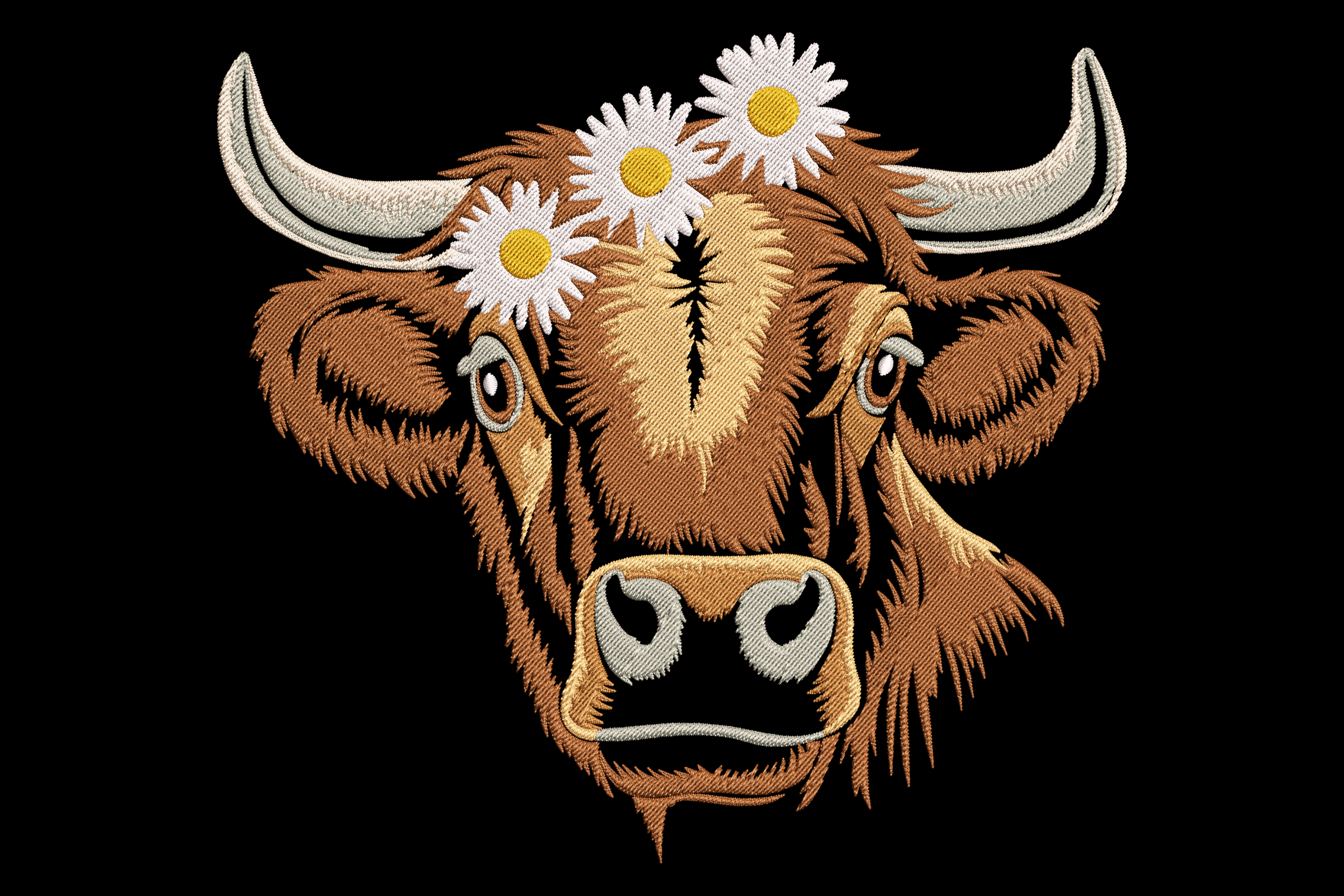 Floral Highland Cow