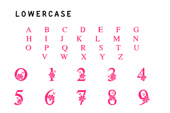 Flower and Butterfly Font - Preview 2